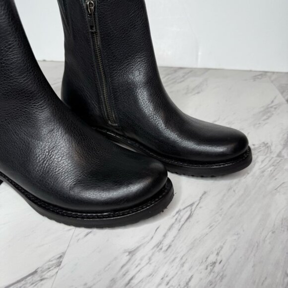 New! Frye Veronica Inside Zip Black Leather Bootie 8B - Picture 9 of 14